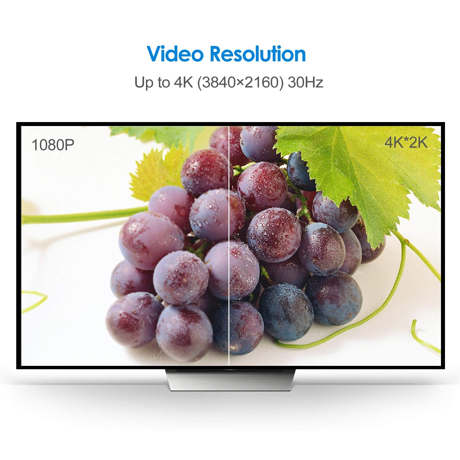 Mini Displayport to Displayport Cable, Mini DP to DP, 4K Ready, Gold Plated, 6 Feet