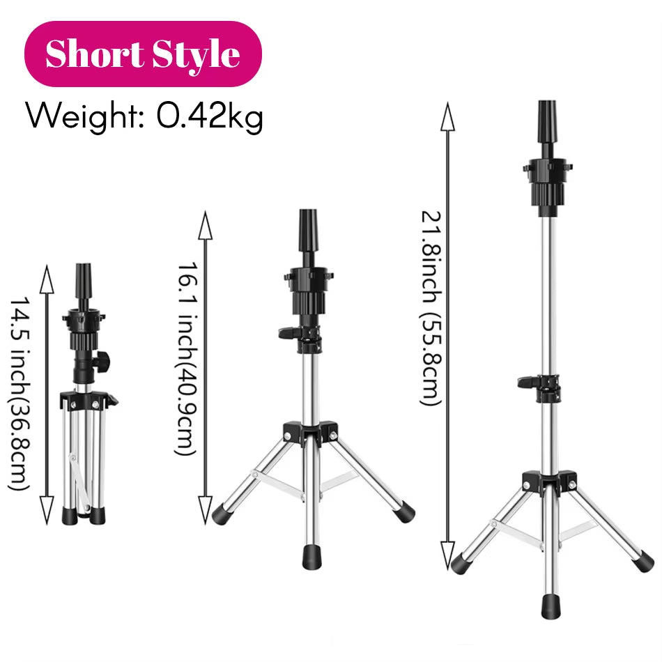 Afro Mannequin Heads with 100%Real Hair with Adjustable Tripod Hairdressing Dolls Training Head for Practice Styling Braiding