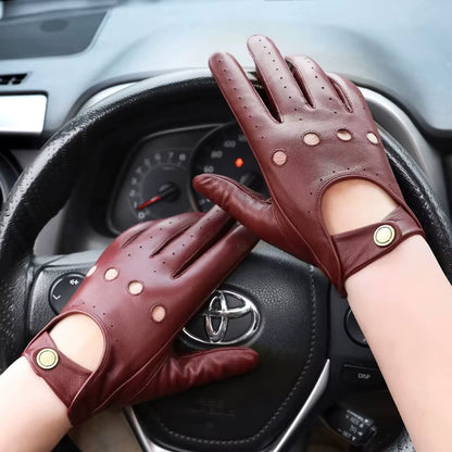 High Quality Men Genuine Leather Gloves Ventilation Slip-Resistant Harley Outdoor Cycling Driving Motorcycle Sheepskin Gloves