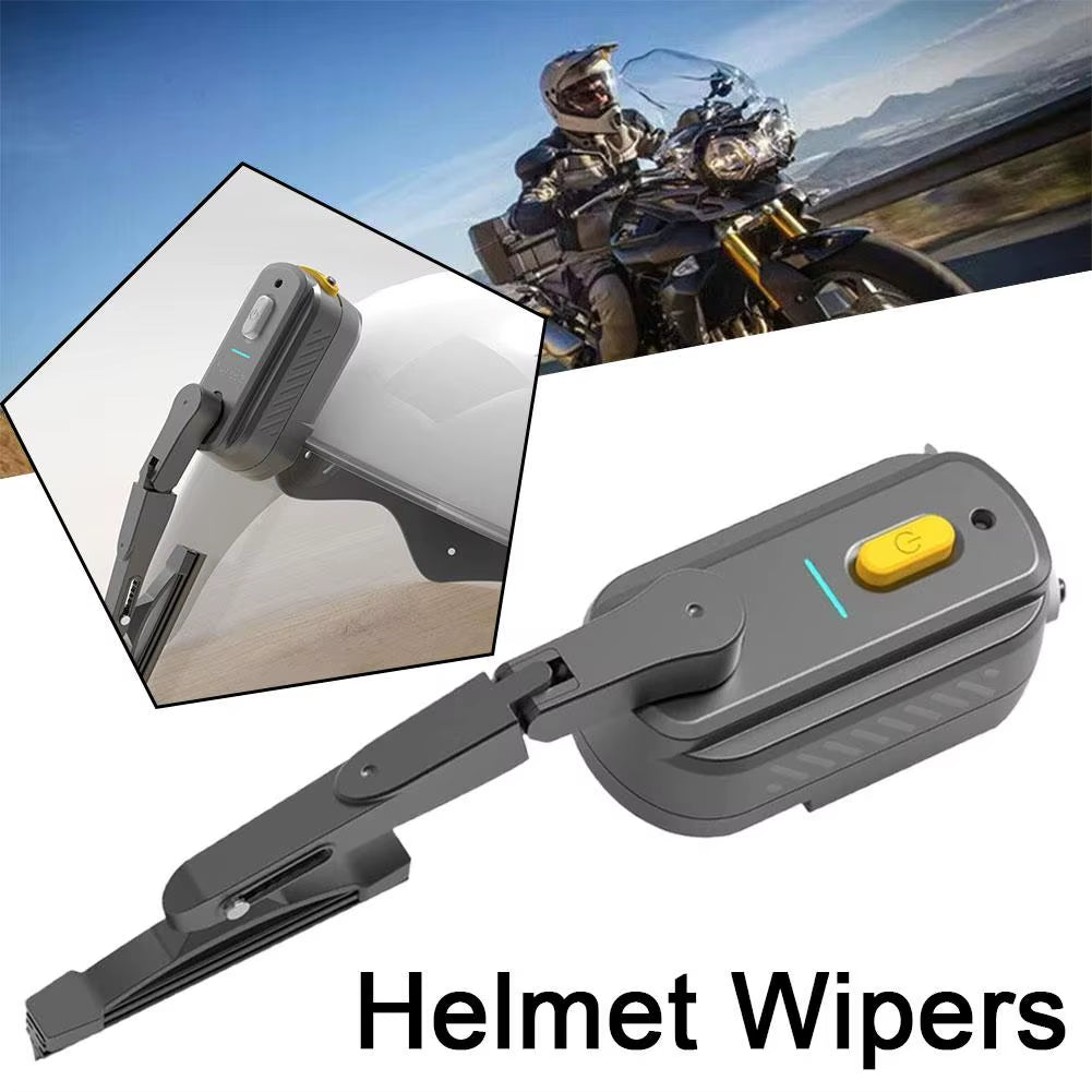 Rechargeable Motorcycle Helmet Electric Wiper Universal Wiper Waterproof Helmet Visor Windshield Most C4S2