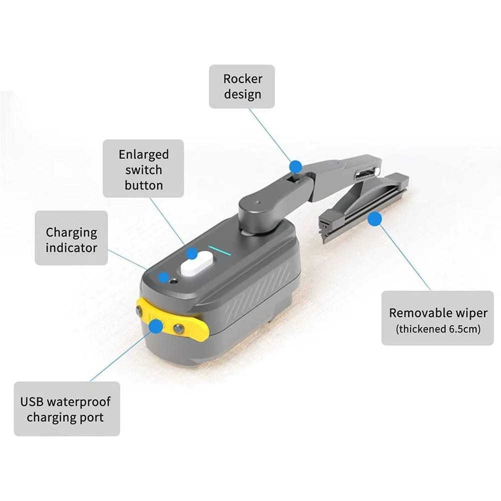 Rechargeable Motorcycle Helmet Electric Wiper Universal Wiper Waterproof Helmet Visor Windshield Most C4S2