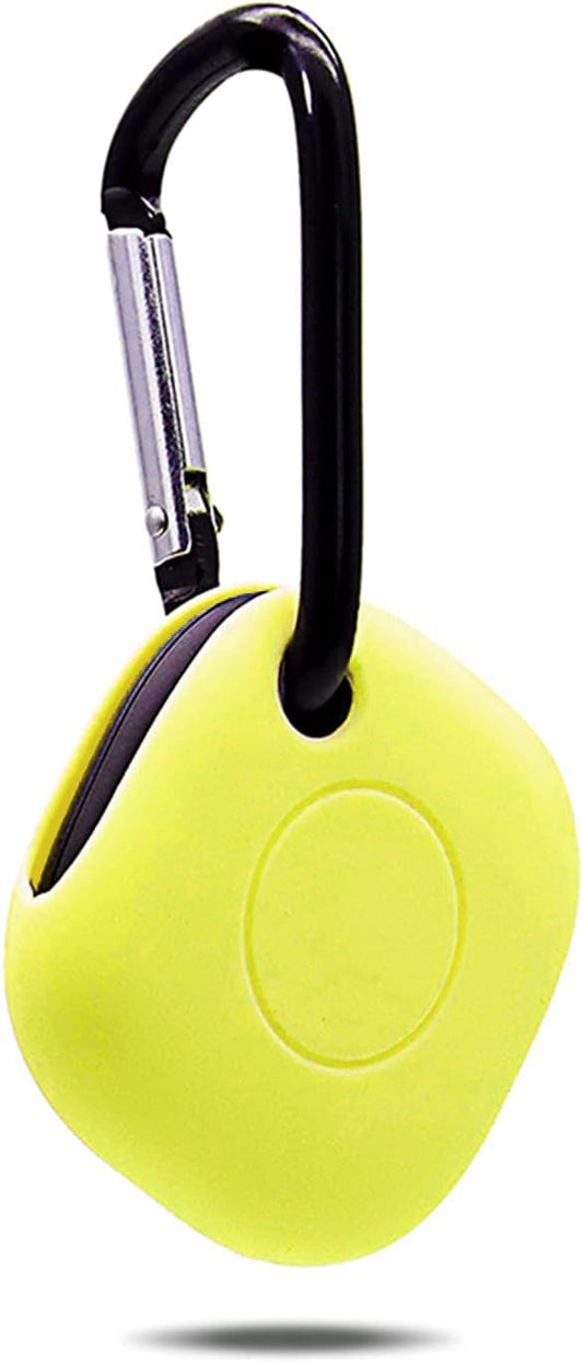 , Smarttag Case Portable Protector Case Compatible for Samsung Galaxy Smarttagsmart Tag+ Plus, Soft Silicone Antiscratch Lightweight Protective Skin Cover for Smarttag Keychain Accessory (Yellow)
